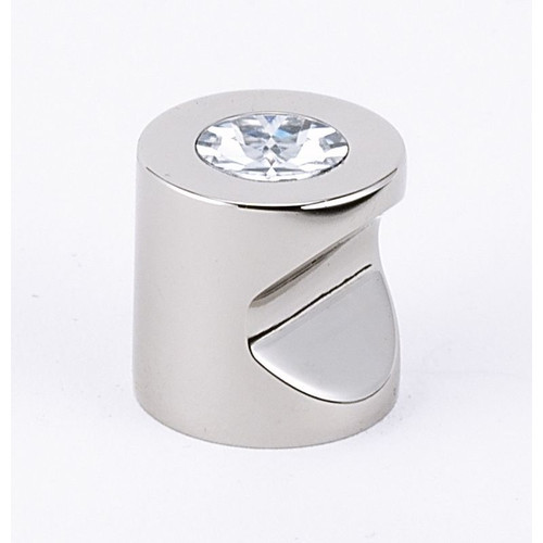 Alno Contemporary Crystal C823-34-PN Crystal Knob Modern 3/4-in in Polished Nickel