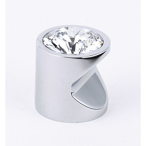 Alno Contemporary Crystal C824-1-PC Crystal Knob Modern 1-in in Polished Chrome