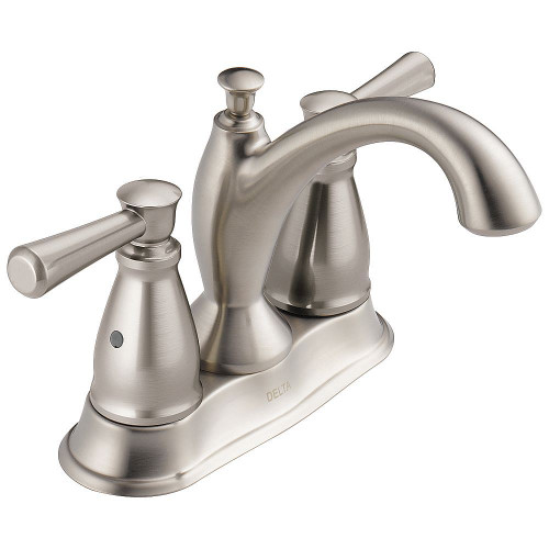 Traditonal Two Handle Centerset Lavatory Faucet in Stainless Finish, 1.2gpm Flow Rate