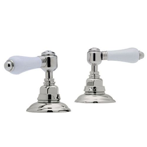 Rohl A1411LPPN Pair of 1/2in Side valves in Polished Nickel