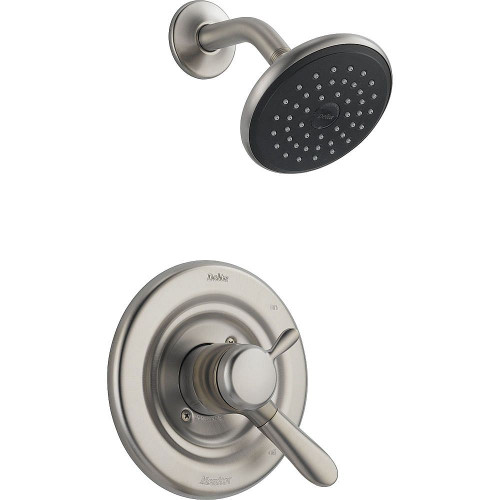 Dual Function Pressure Balanced Shower Trim with Integrated Shower Trim Less Rough-in in Brilliance Stainless