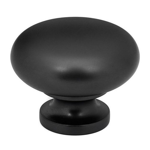 Knob Traditional 1-3/4-in in Matte Black