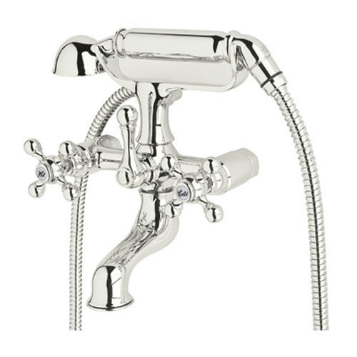 Exposed Tub Filler less Unions in Polished Nickel