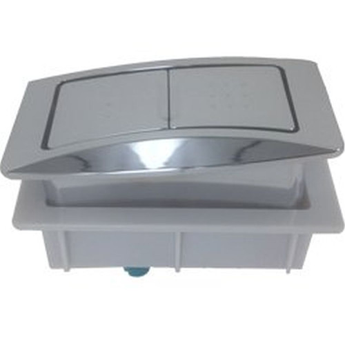 Rectangular Top-of-Tank Push Button Actuator in Chrome