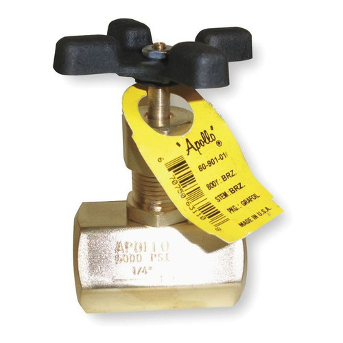 Globe Valve, FNPT, Brass, 3/8-in