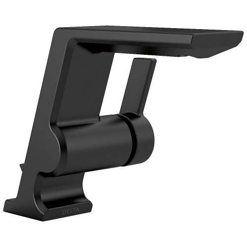 Single Handle Lavatory Faucet in Matte Black Finish, 1.2gpm Flow Rate, with Metal Pop-Up