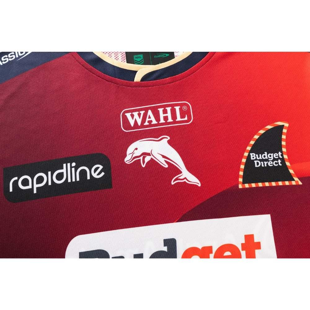 BLK Red Dolphins ラグビーシャツ 3XL Dolphins 2026 Classic Mens Training Tee Red/Blk