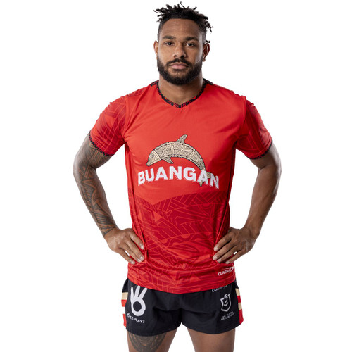 Dolphins 2025 Classic Mens Indigenous Training Tee Red