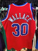 Washington Bullets (Wallace 30) Mitchell & Ness Red & Blue Basketball Swingman Jersey