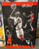 Michael Jordan Bulls Black, White and Red Blockmount Wall Hanger Picture
