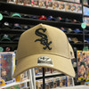 Chicago White Sox 47Brand Beige and Black Logo Snapback Hat 
