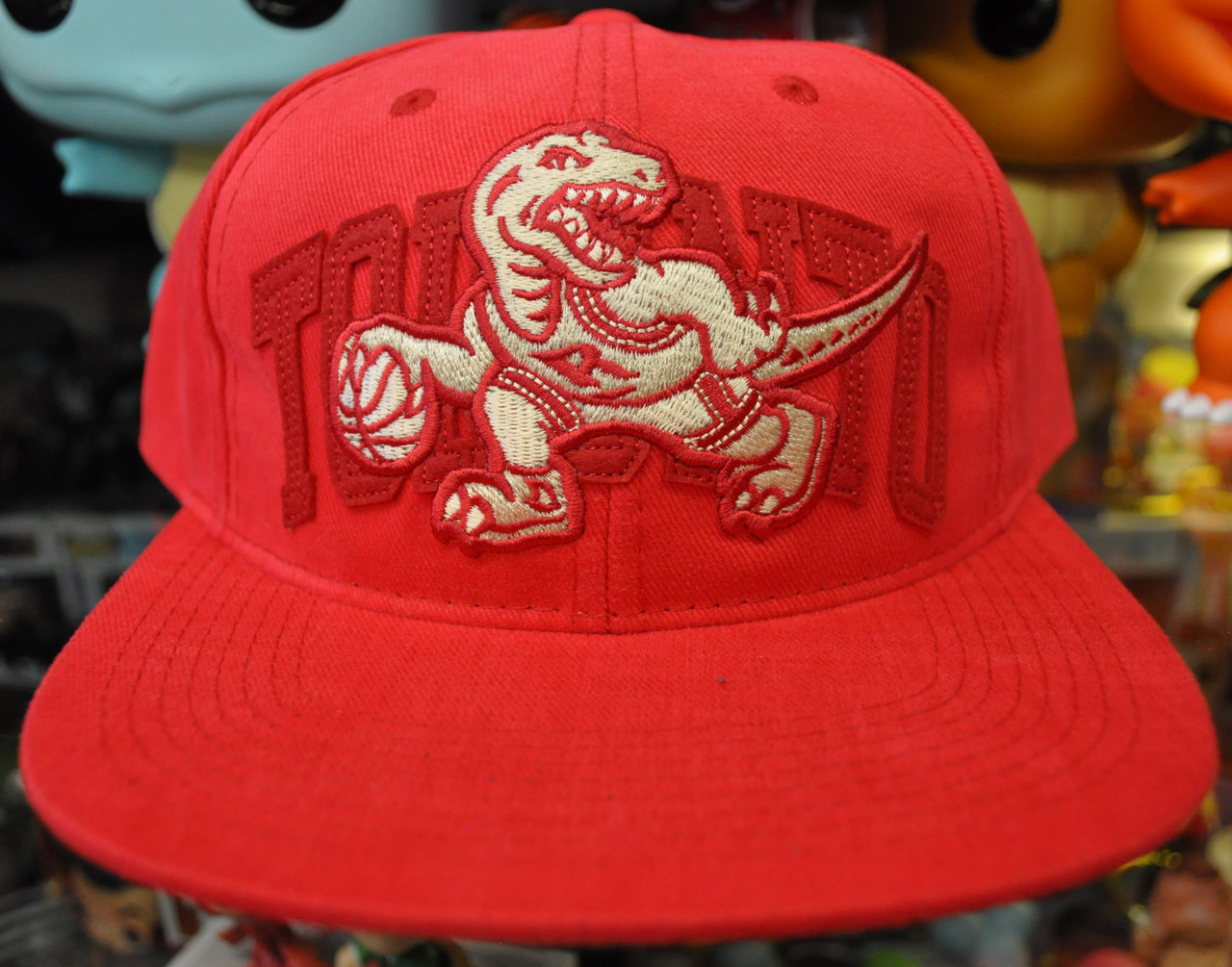 Toronto Raptors Deadstock Fit Mitchell Ness Red Snapback Hat
