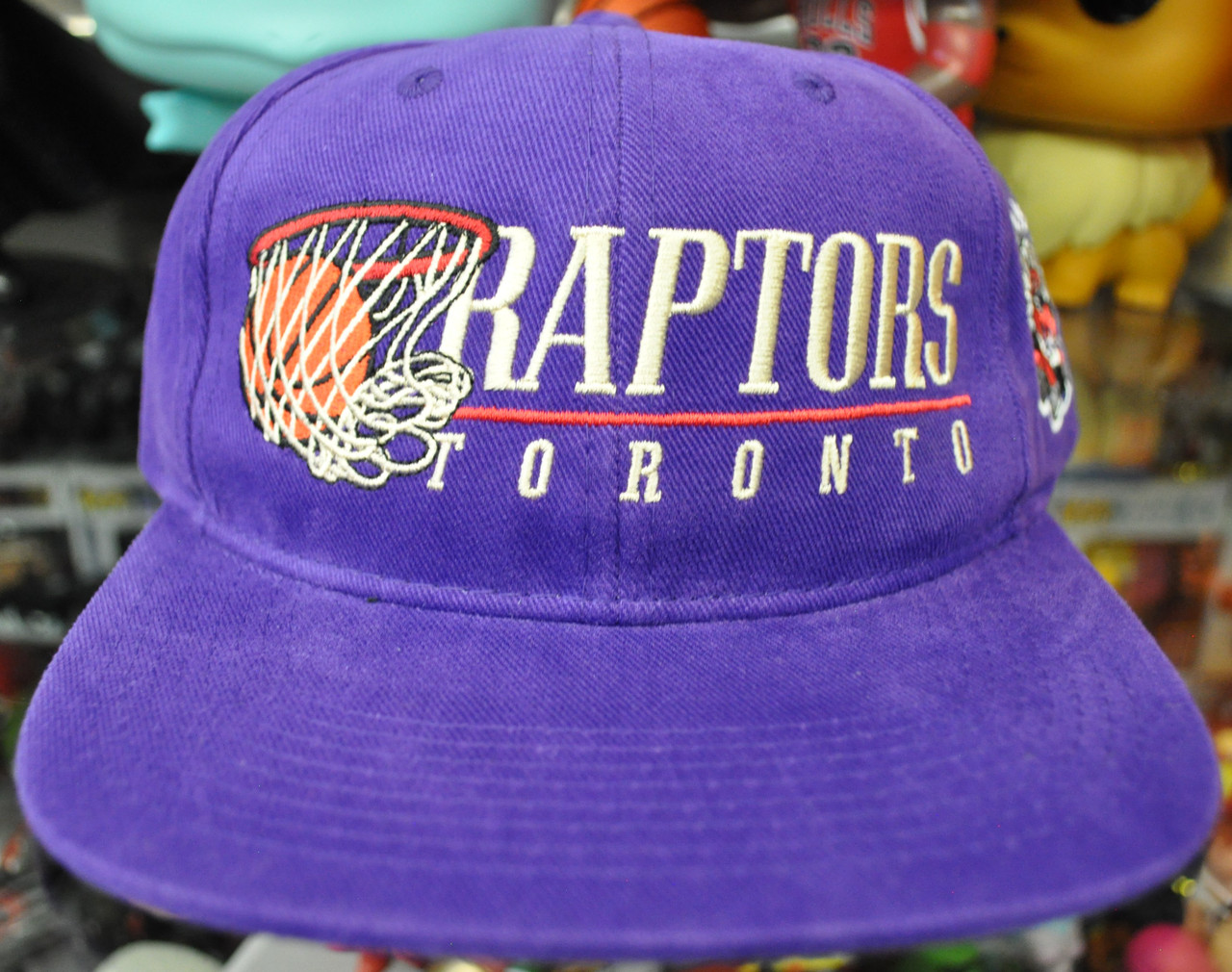 Toronto Raptors Hoop Flat Brim Nba Mitchell Ness Purple Snapback