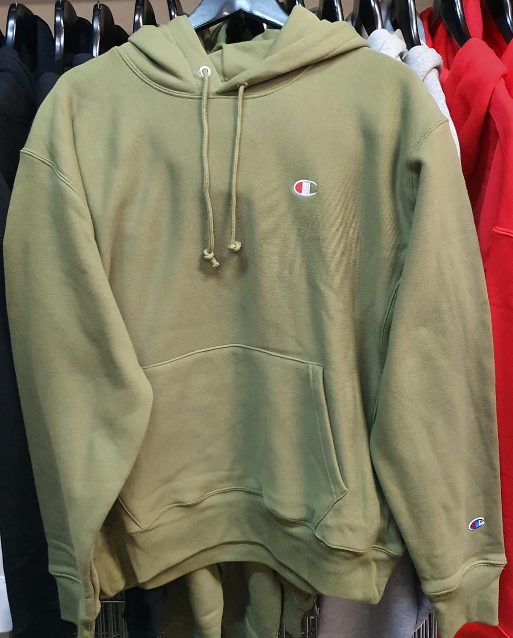 champion sweater olive