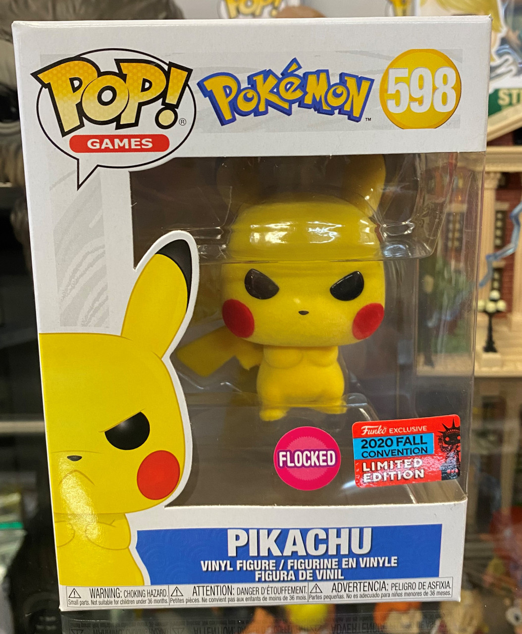 Pokemon - Pikachu Grumpy Flocked Pop 