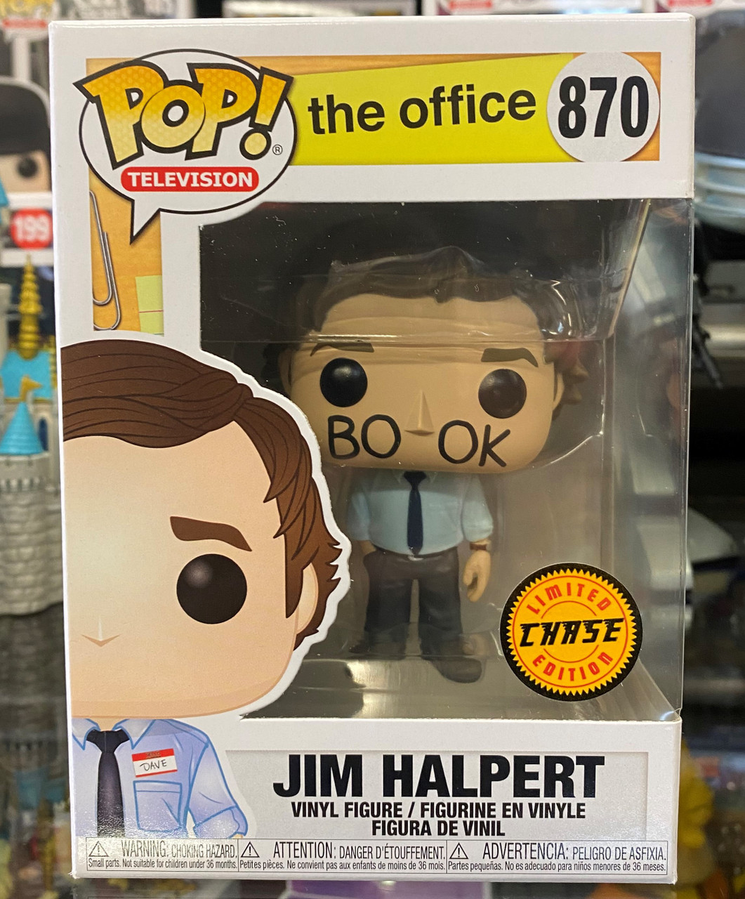 The Office - Jim Halpert Book Face Chase Pop! Vinyl Figure