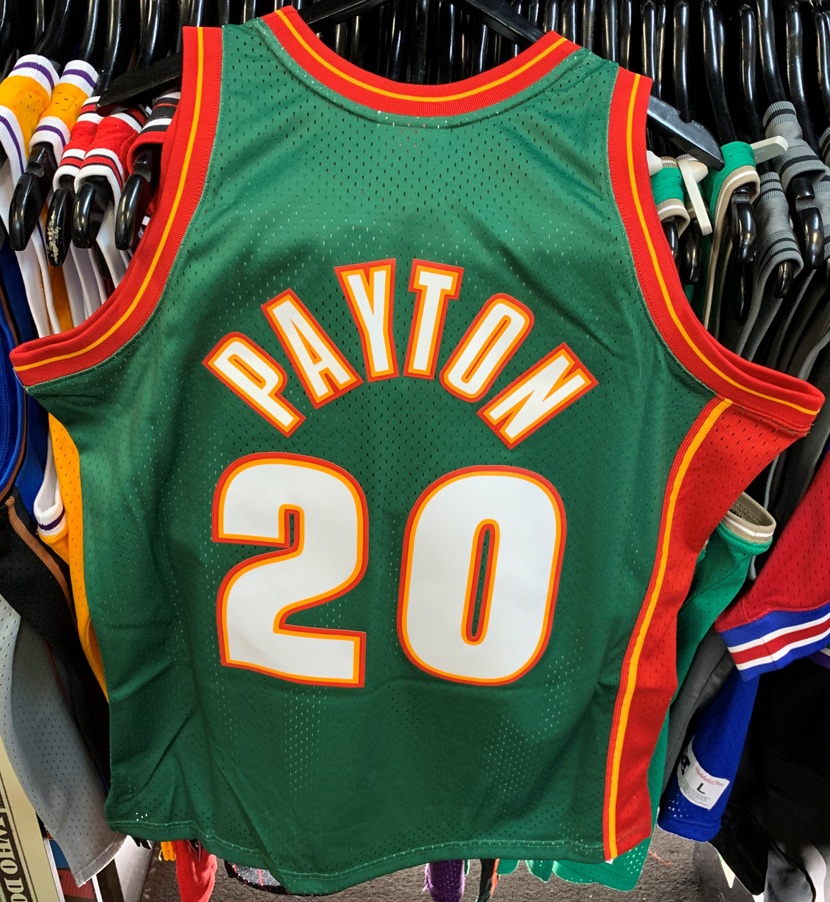 Maillot Mitchell & Ness Seattle Supersonics – Gary Payton 1995-96, Taille 36