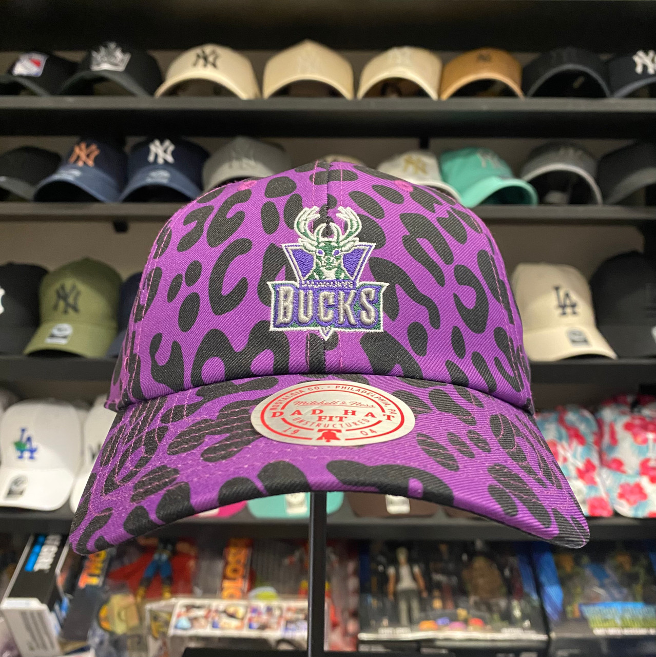 Milwaukee Bucks purple cheetah Mitchell 