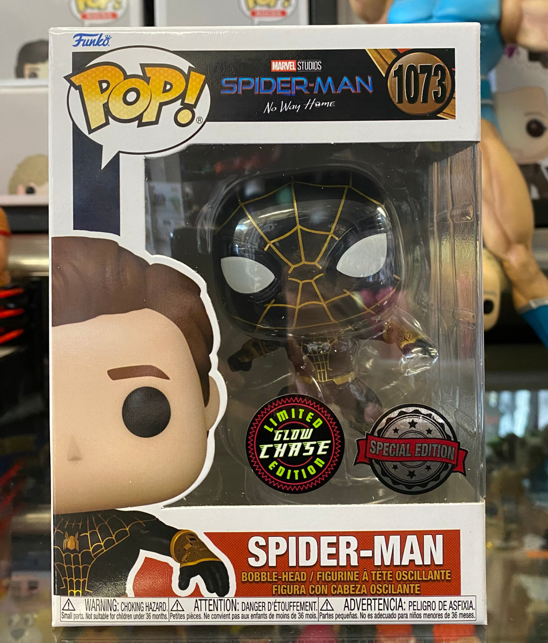 Black spiderman deals pop figure