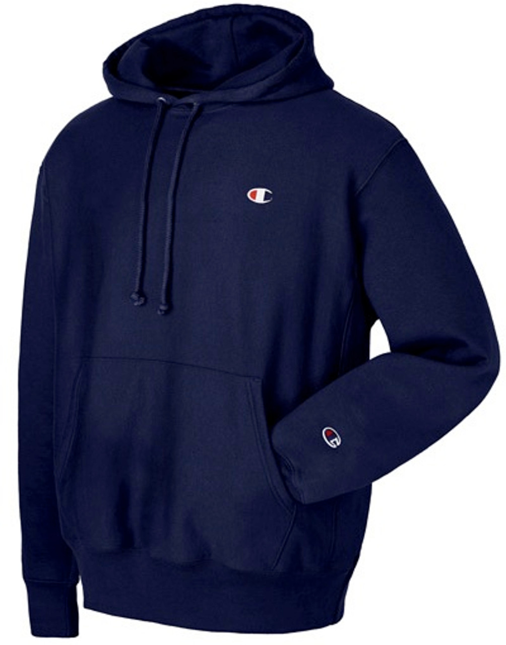 navy hoodie champion