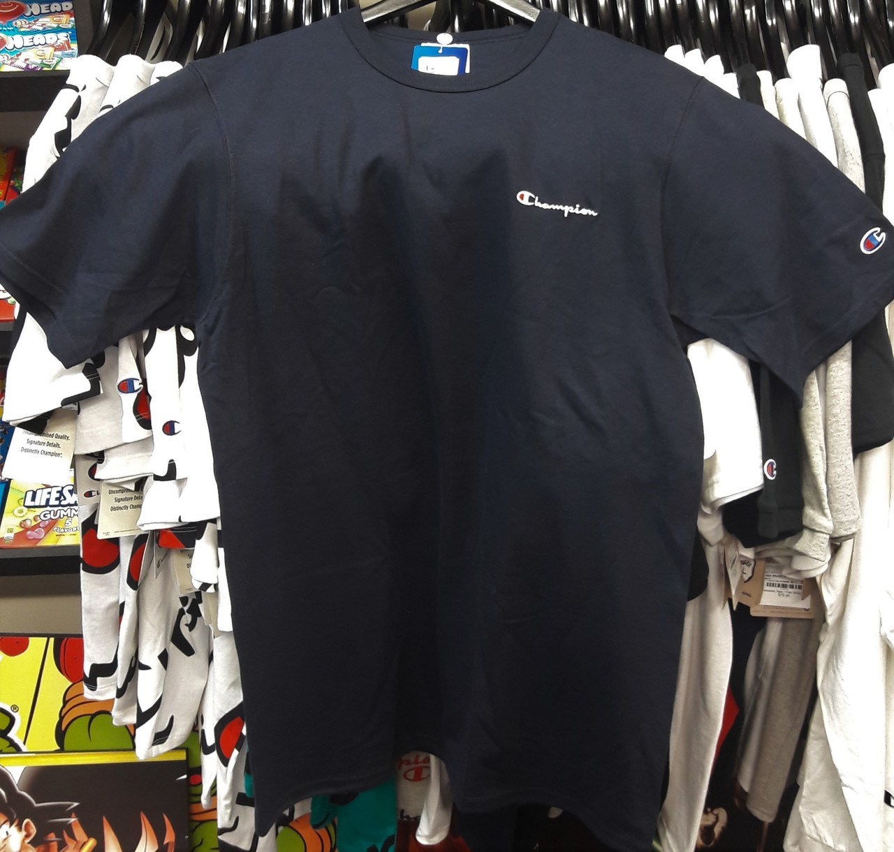 Champion Heritage Small Script Navy T-Shirt - Authentic Champion Clothing  now at KCT Streetwear New Zealand