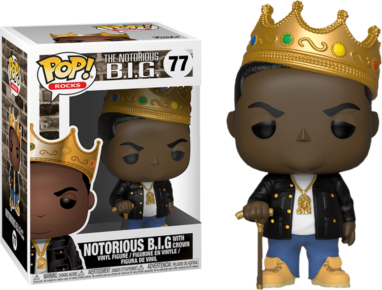 Notorious B I G Notorious B I G With Crown Pop Vinyl Figure