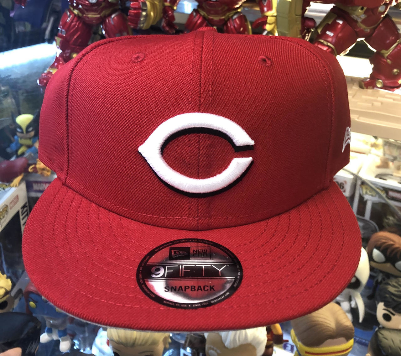 red new era hats