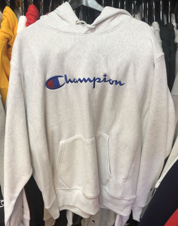 champion embroidered script hoodie