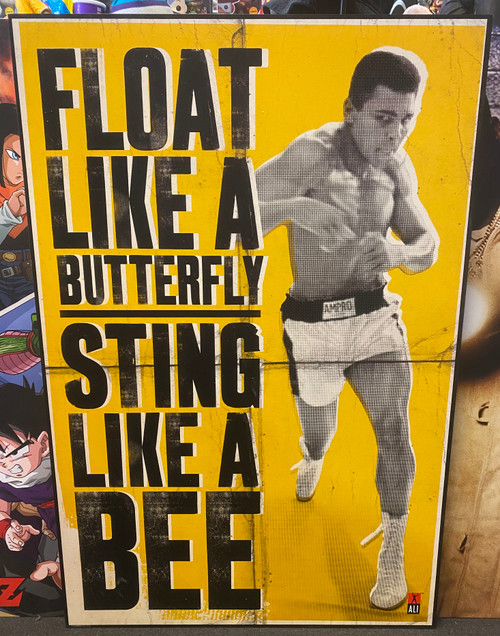 Muhammad Ali "float like a butterfly, sting like a bee" Blockmount Wall Hanger Picture