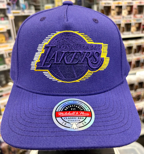 Mitchell & Ness Satin Los Angeles Lakers Snapback Hat in Purple