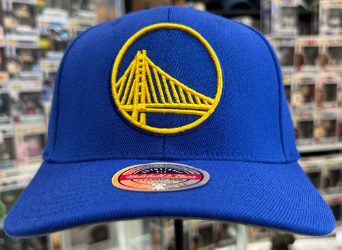 Mitchell & Ness Golden State Warriors Team Two Tone Red Line Solid Flex  Snapback Cap