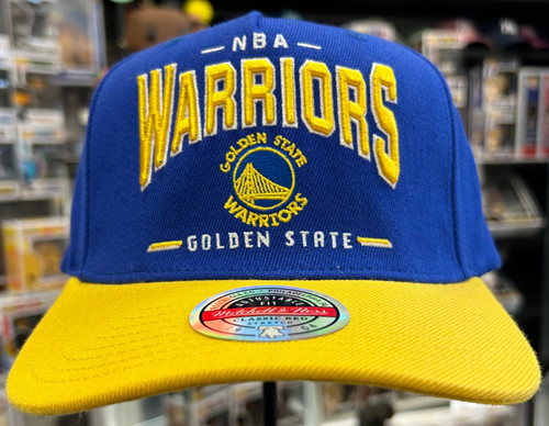 Mitchell & Ness Golden State Warriors Team Two Tone Red Line Solid Flex  Snapback Cap