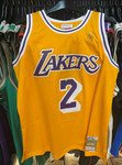  Los Angeles Lakers (Fisher 2) Mitchell & Ness Yellow & Purple Basketball Swingman Jersey