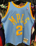 MPLS. (Fisher 2) Mitchell & Ness Blue & Yellow Basketball Swingman Jersey