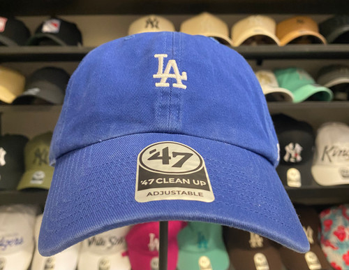 47 Brand MLB LA Dodgers Baseball Cap In White With Blue Pinstripes