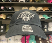 Los Angeles Kings All Black 47Brand Soft Snapback Hat.