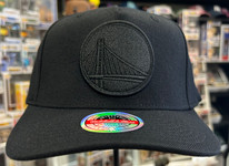 Golden State Warriors Blackout Mitchell & Ness Black NBA Snapback Hat