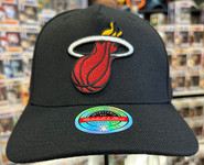 Miami Heat Logo Mitchell & Ness Black Snapback Hat