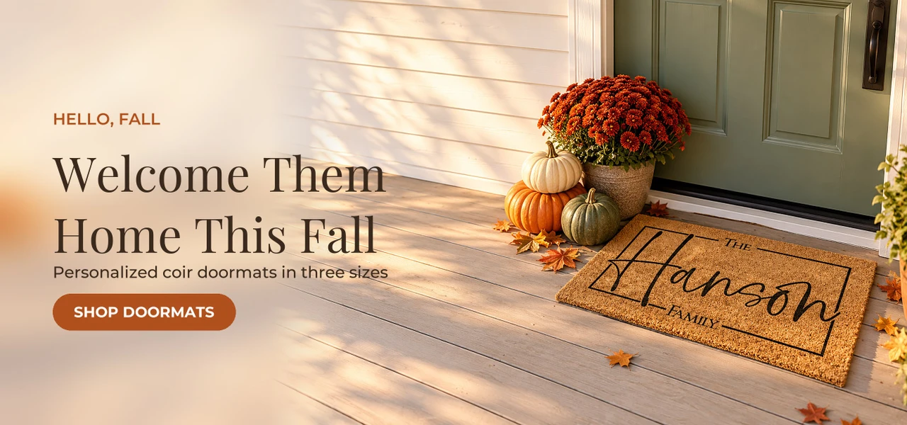 Personalized fall doormats