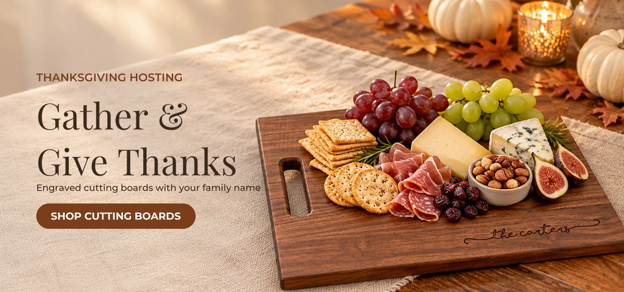 Gather and give thanks personalized cutting boards