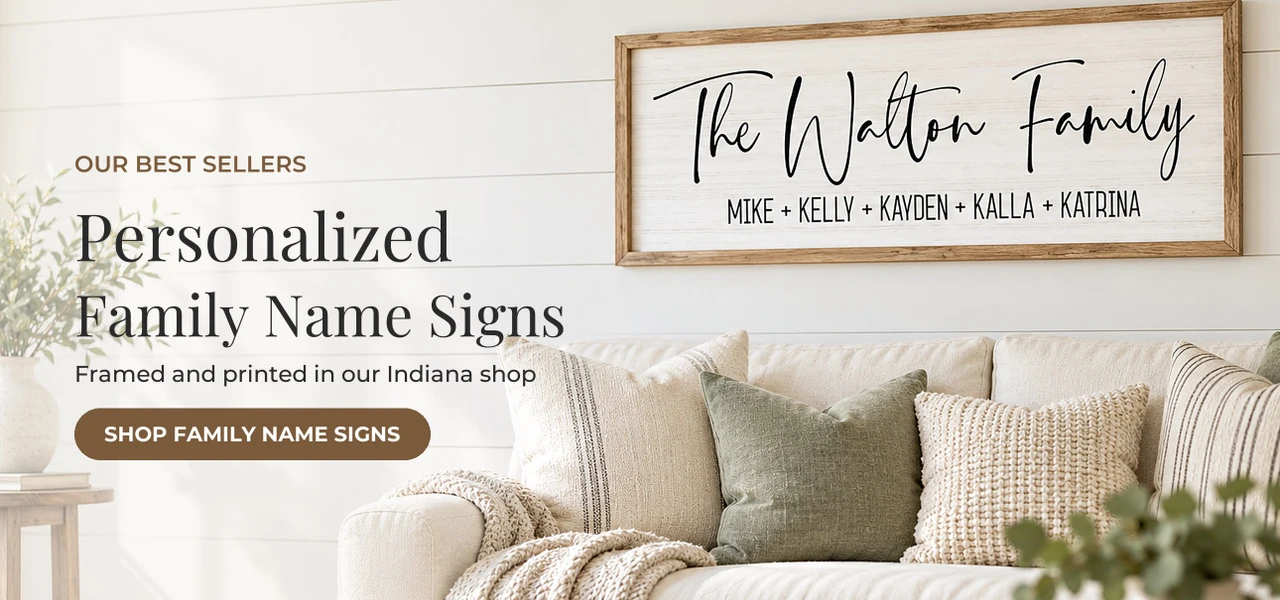 Personalized family name signs