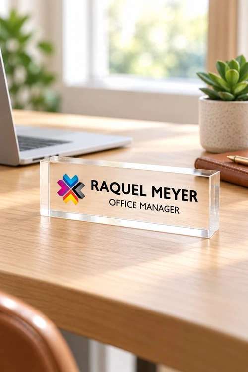 Personalized desk name plates