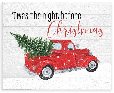 Twas The Night Before Christmas Rustic Wood Wall Sign