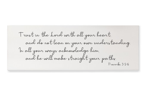 Trust In The Lord Printed Wood Wall Sign With Script Font