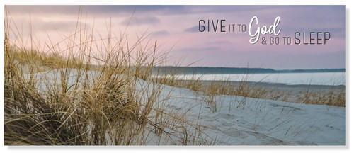 Give It To God And Go To Sleep Rustic Wood Wall Sign 9x22