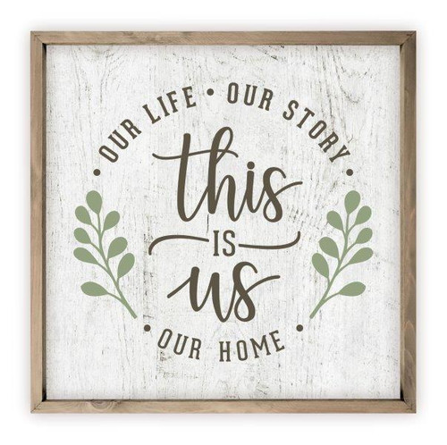 This Is Us Our Life Our Story Our Home Rustic Wood Farmhouse Wall Sign