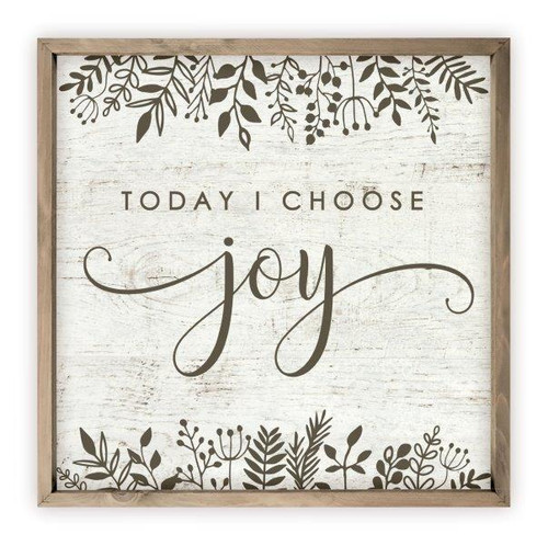 Today I Choose Joy Rustic Wood Farmhouse Wall Sign
