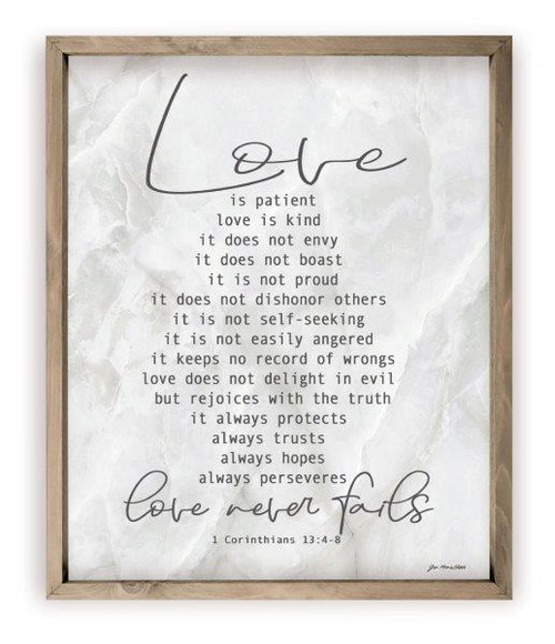 Love Is Patient Love Is Kind Rustic Wood Farmhouse Wall Sign