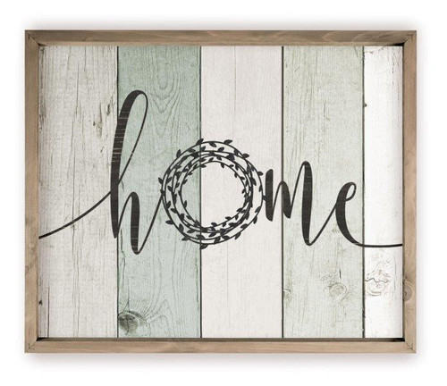 Home Wreath Rustic Wood Farmhouse Wall Sign