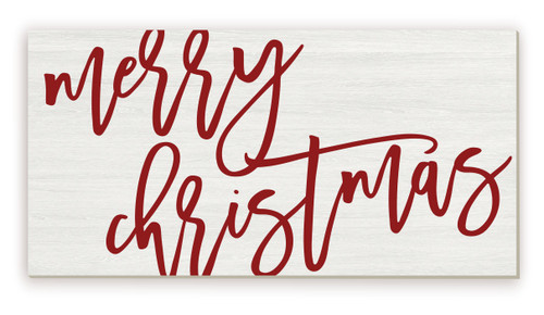 Merry Christmas Rustic Wood Farmhouse Wall Sign